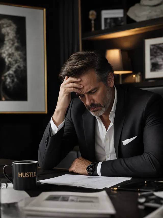 Stressed business owner